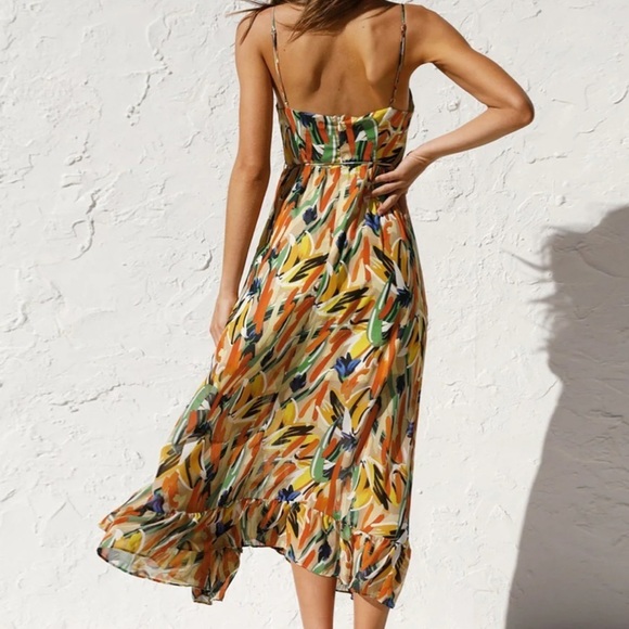Commense Multi Color Print Midi Dress - Picture 3 of 4